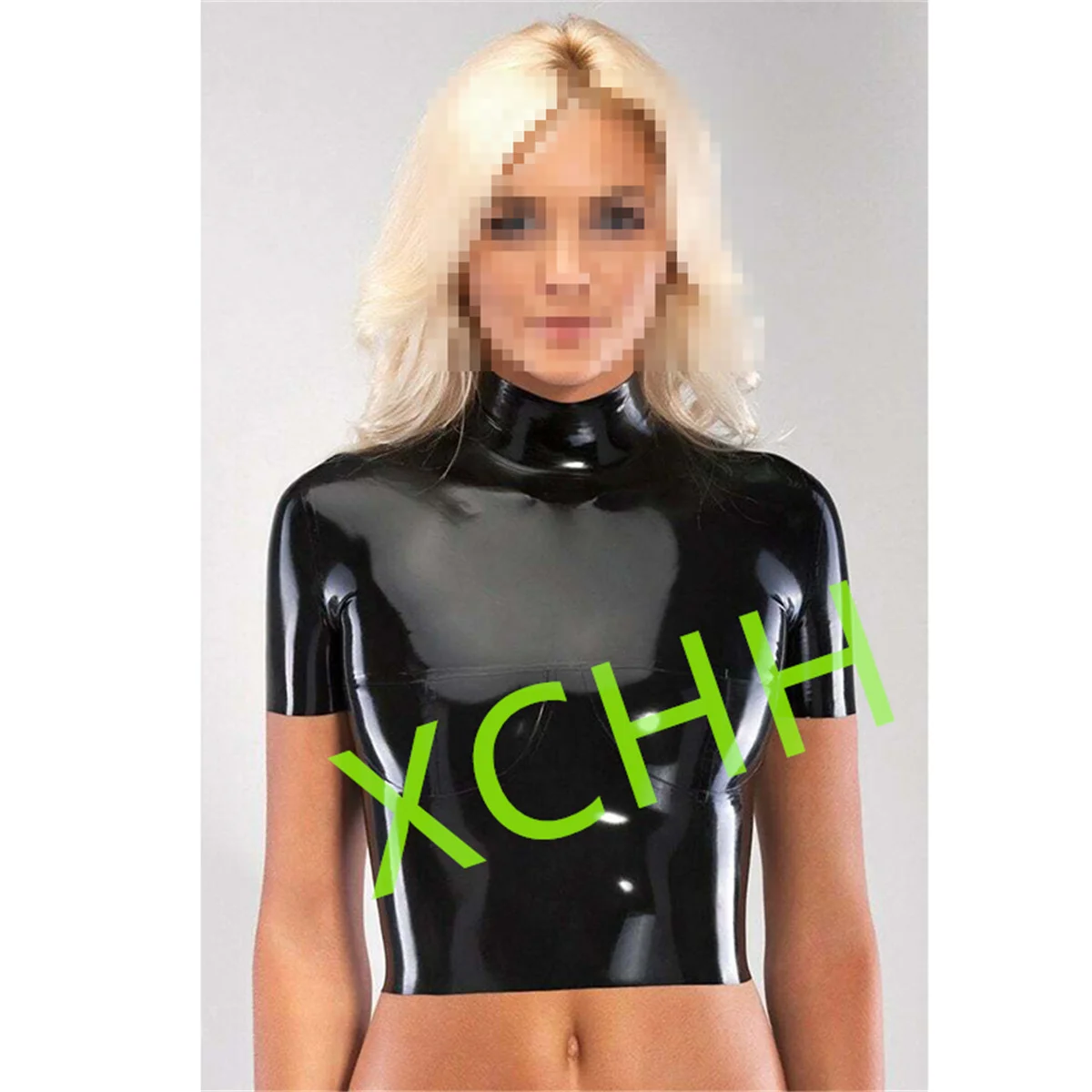 Women Latex Top Rubber Shirt Gummi Customize 0.4mm Club Party Wear Halloween Costume XS To XXXL