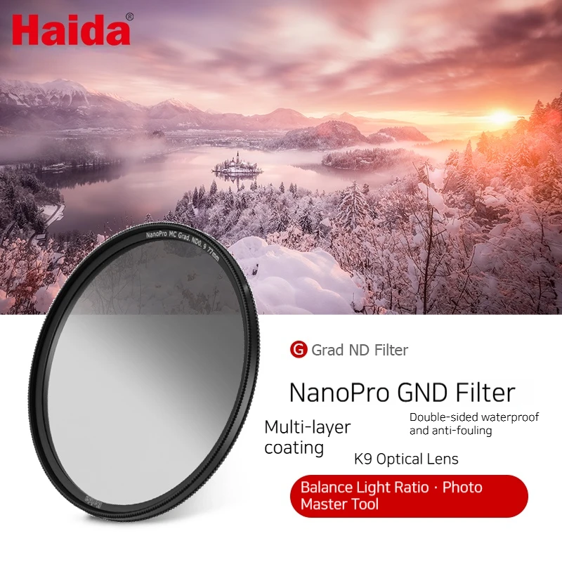 

Haida NanoPro Magnetic GND Gradient Filter Parallel Light Ratio for Sunrise/Sunset Photography Dual-Sided Multi-Layer Coating