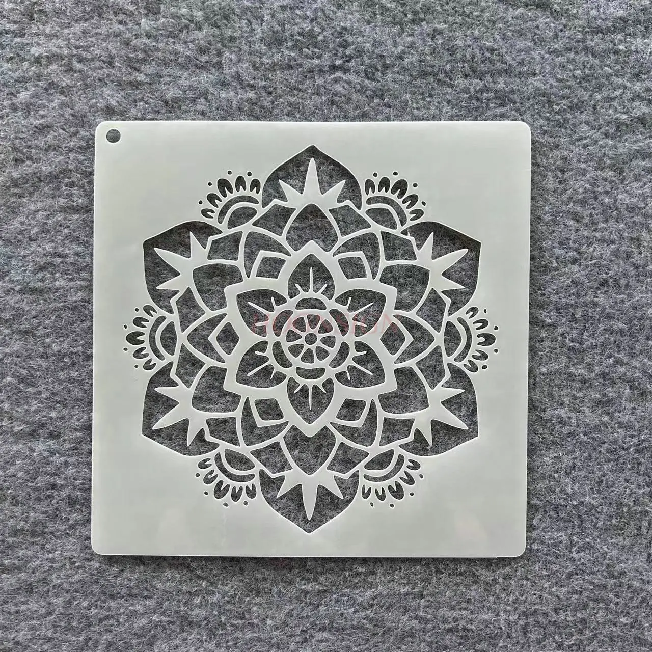 1 قطعة قالب جرافيتي بنمط هندسي قالب نمط ماندالا سيراميك رذاذ اللوحة قالب مجوف غير منتظم #6