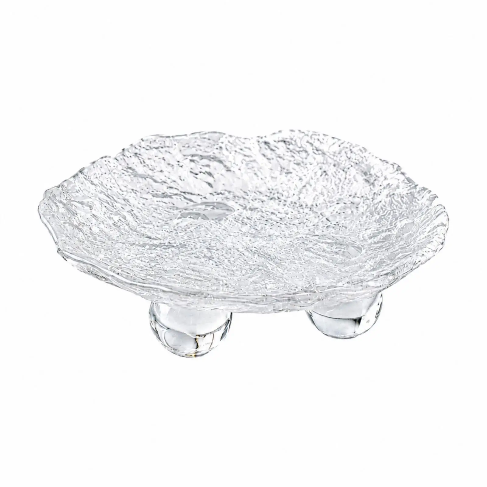 Raised Glass Display Tray Sleek Clear Glass Tray with Rounded Feet Slim Multipurpose for Product Photography