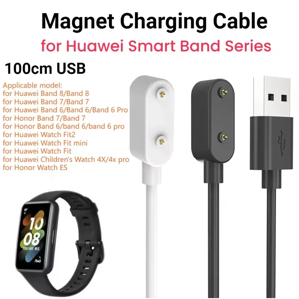 Smartwatch Charger USB Charging Cable For Huawei Watch Fit 3/2/SE/Mini Band 10/9/8/7/6 Pro Honor ES Smartband Smart Accessories