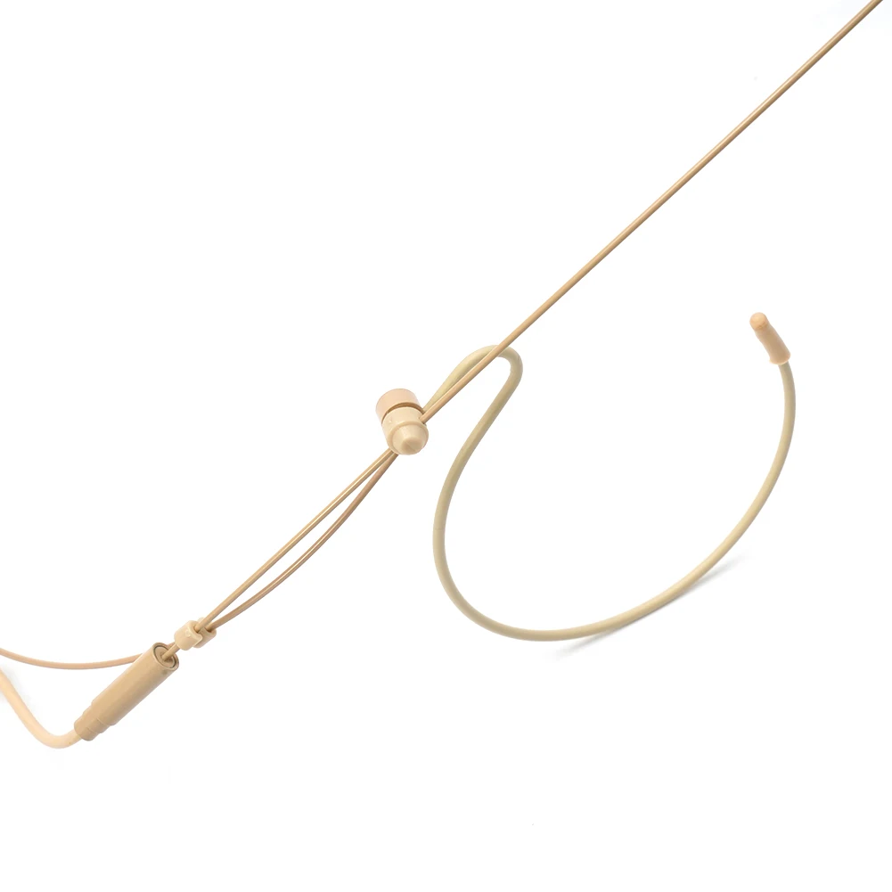 베이지색 이중 귀고리 헤드셋 마이크 헤드 마이크 3 핀 AKG 4 핀 XLR 플러그 ForShure 무선 마이크 커버 액세서리