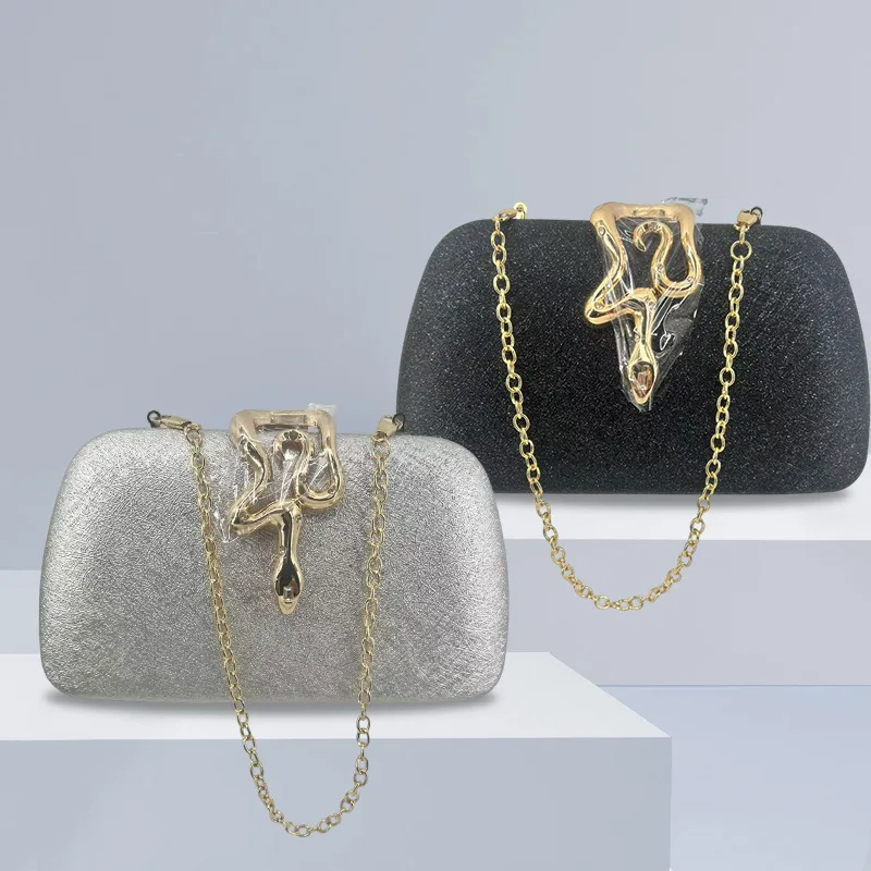 

Свадебная вечеринка, женские маленькие кошельки-клатчи, модная тонкая сумка цвета шампанского, золотого, серебряного цвета с металлической цепочкой, сумка через плечо bolsa для женщин