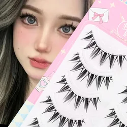 5-pair Manga Eye Transparent Stem A- shaped Pointed Natural Slender False Eyelashes
