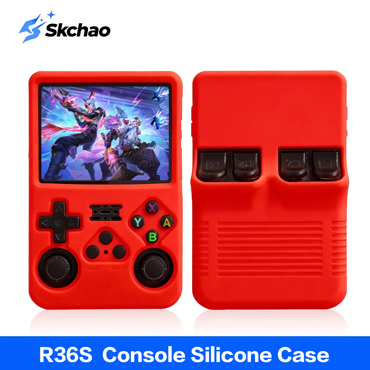 

Защитный чехол для R36S, силиконовый, мягкий, 360 градусов ° Защитный чехол для портативной игровой консоли R36s, аксессуары