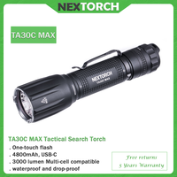 Nextorch TA30C MAX High Power LED tactical Flashlight  IPX8 High brightness emergency search duty camping  outdoor daily life