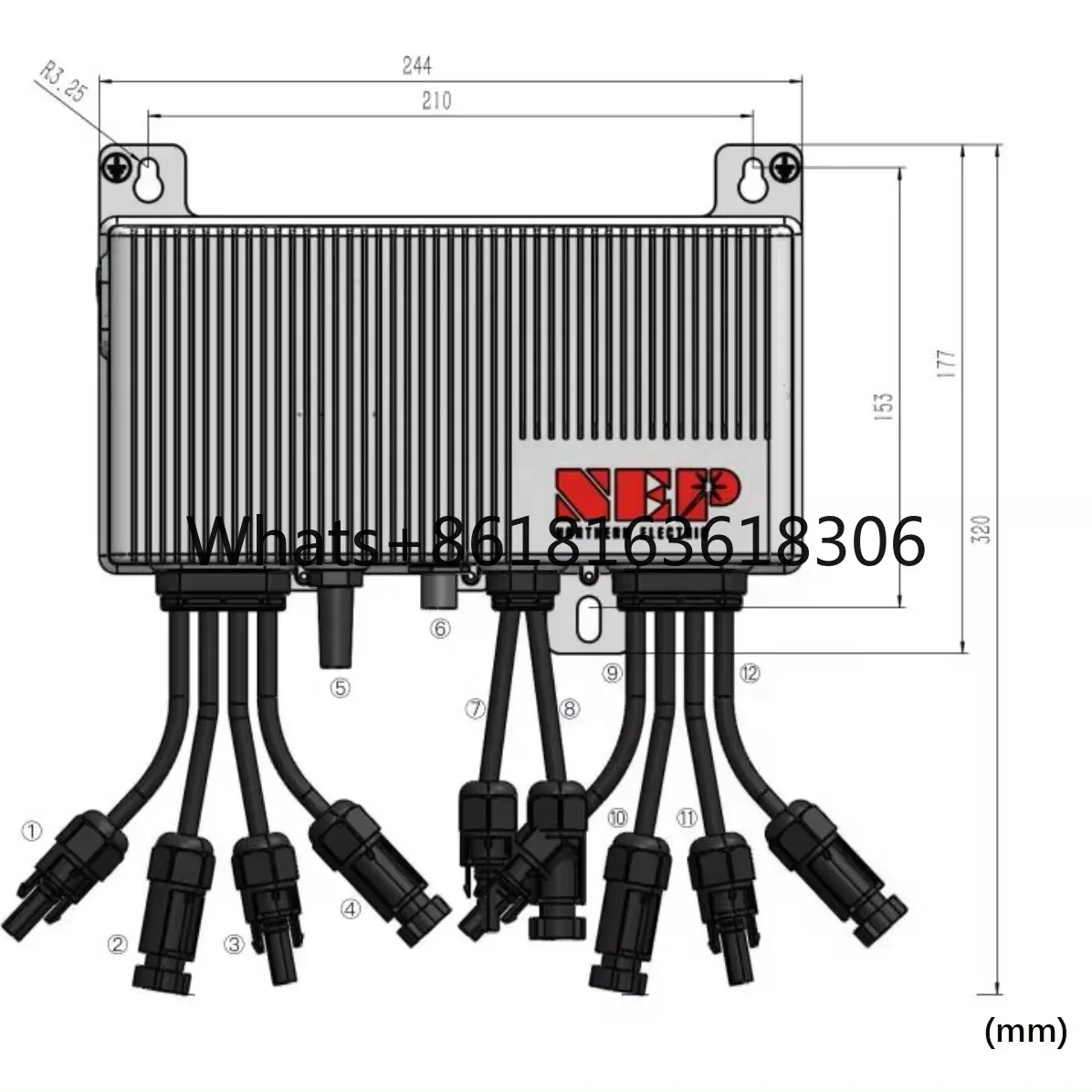 Nep BDS-1000 Smart Grid Connected Solar Micro Inverter WiFi Communication MPPT Pure Sine Wave Micro Inverter