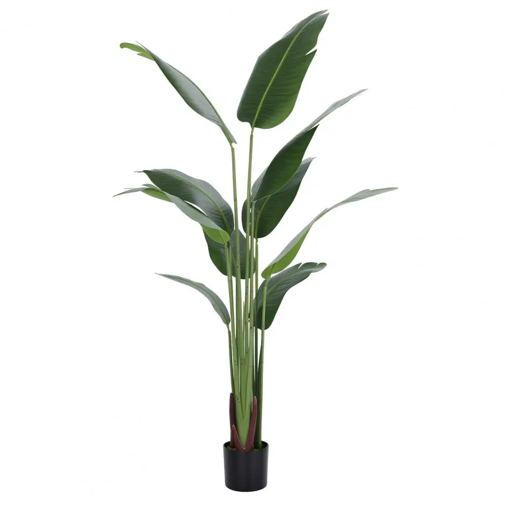 

Home Decor Tall Artificial Tree, Faux Tropical Banana Floor Plant with Pot for Home Office Decor