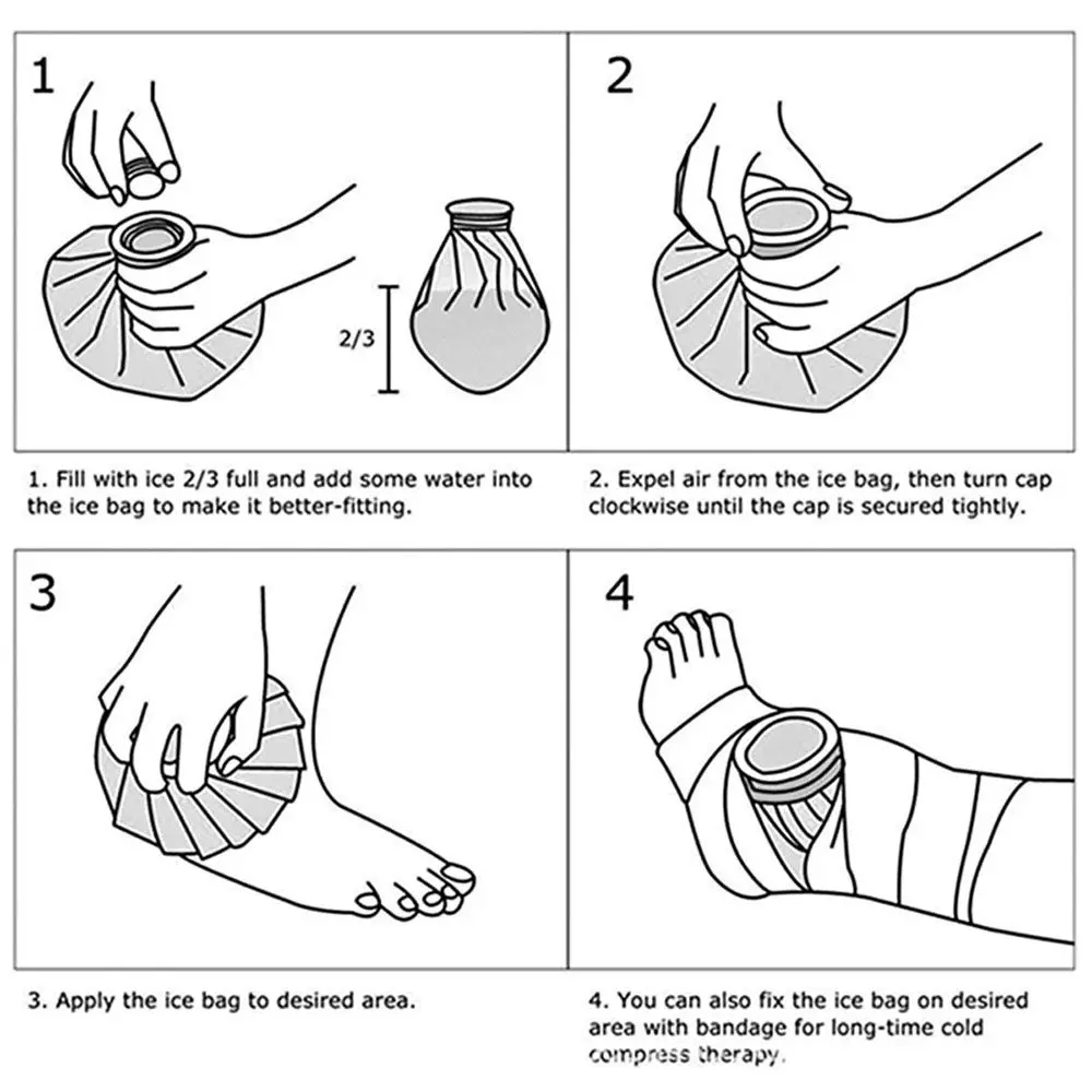 مادة قابلة للتنفس للعناية بالإصابات والعلاج الساخن والبارد وحزام ربط مرن وحزمة ثلج وحقيبة تبريد #5