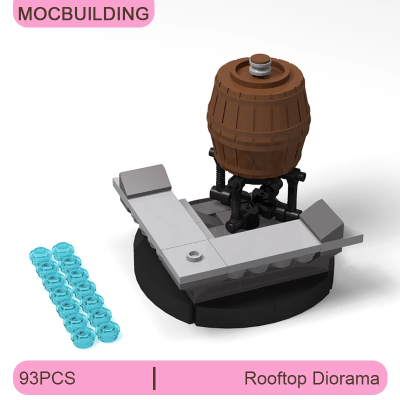 

Конструктор MOC: Диорама «Дерзкий боец на крыше», набор для сборки, коллекционные кирпичики, креативные развивающие игрушки, подарки на Рождество, 93 детали