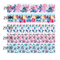 5Yards Stitch Cartoon Disney Grosgrain Ribbon 38mm for Hairbows DIY Craft Materials