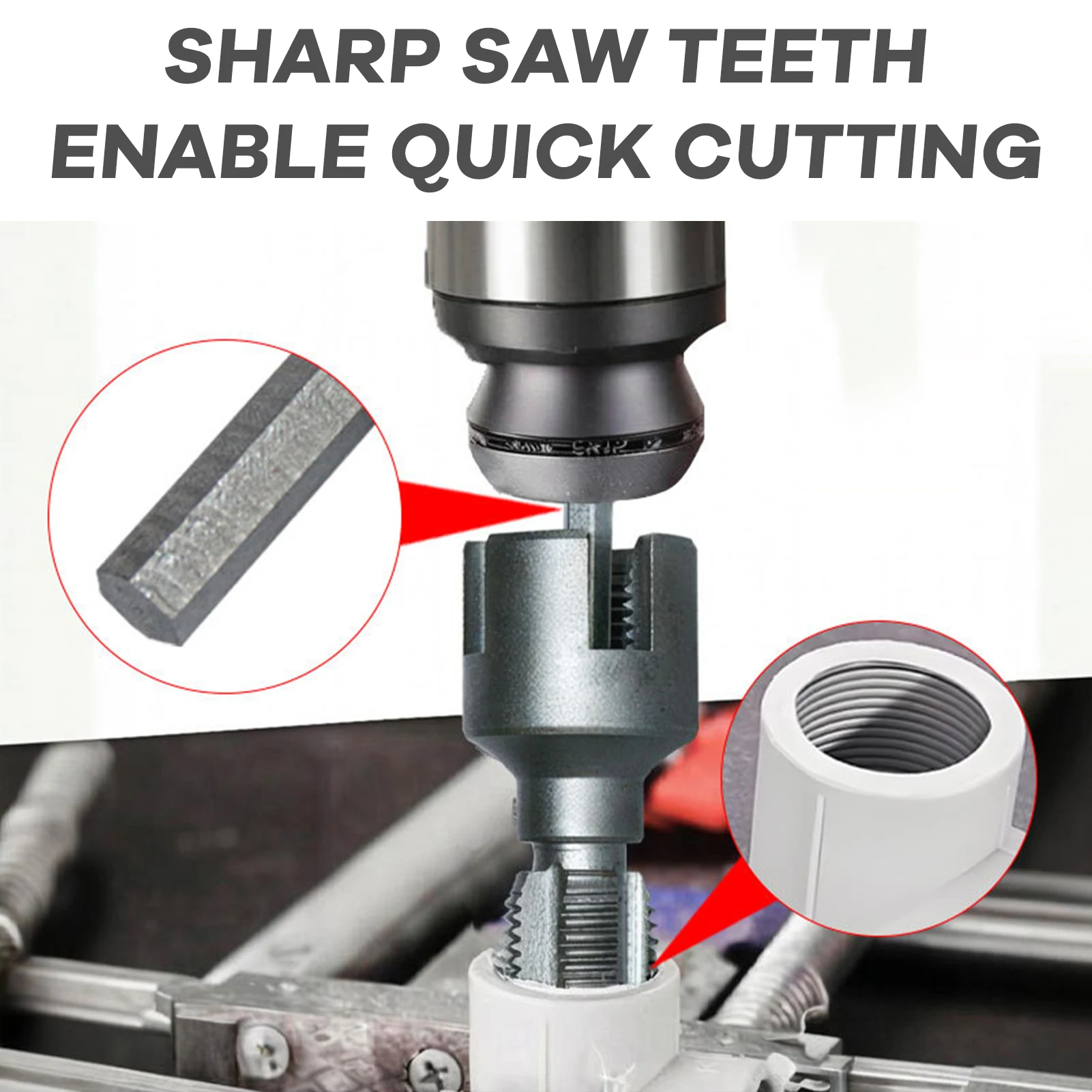 Strumento per infilare tubi integrato Filettature senza perdite Utensile da taglio leggero per tubi in plastica PVC e PE PPR