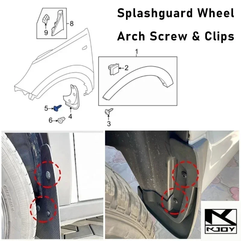 kkjoy 10/20Pairs Torx Self Tapping Screws Clips for Bumper Mud Flaps used for various car models image 2