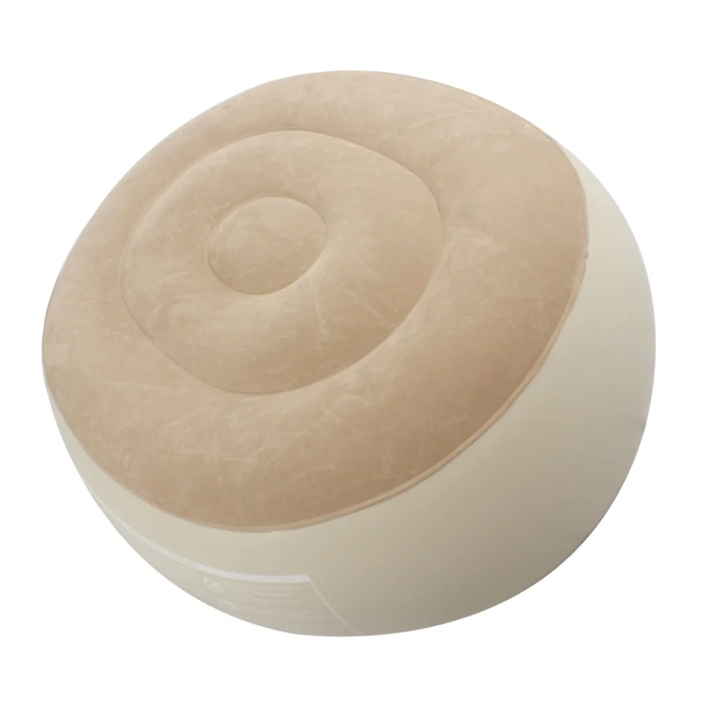 

Surface Flocking Inflatable Footrest Portable Lazy People Seat Stool for Travel Beach Festivals Inflatable Foot Stool