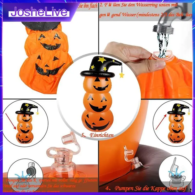 

140cm Inflatable Halloween Pumpkin Outdoor Garden Decoration Blowing Up Kids Toys Christmas Gift Halloween Holiday Decor