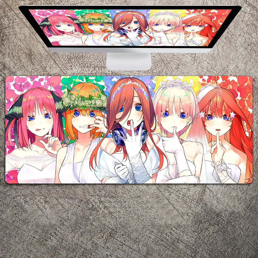 

The Quintessential Quintuplets Anime Cartoon Second Dimension Hd Printed Diy Gaming Mouse Pad Anime Style Rubber Desk Mat