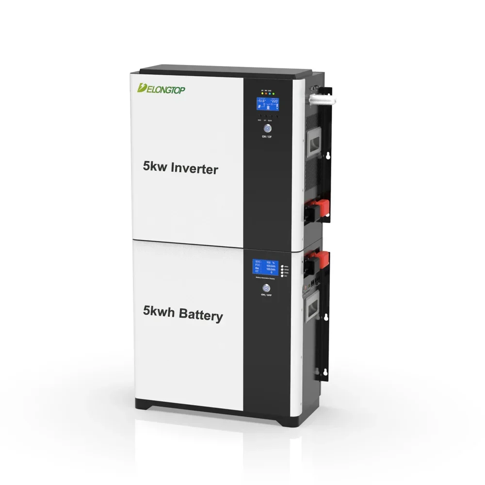 All In One 51.2V 48V Off Grid Lithium Ion 5Kwh 10Kwh 15Kwh Home Energy Storage Battery With 5Kw Solar Inverter BMS