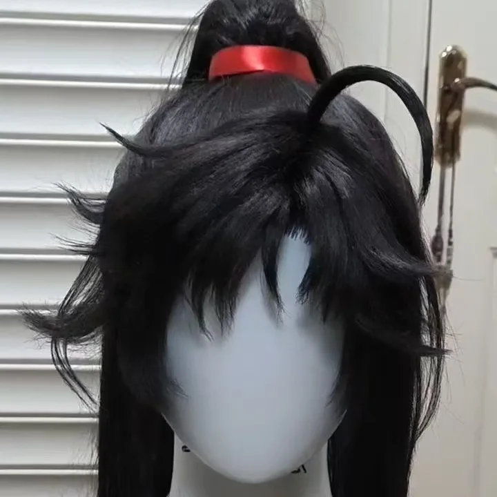 วีอูเซียนคอสเพลย์วิกผมน่ารักวิกผมสีดำเครื่องแต่งกายจีนโบราณวิกผมสไตล์สีดำวิกผมสังเคราะห์ทนความร้อนสูง