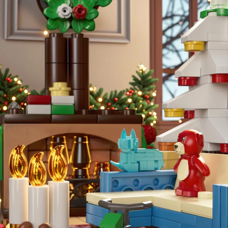 725PCS Kerst Adventskalender Blind Box Gebouwen Blokken Sets Model Bricks Sets Thuis Ornament Creatief Speelgoed Volwassen Kinderen Geschenken