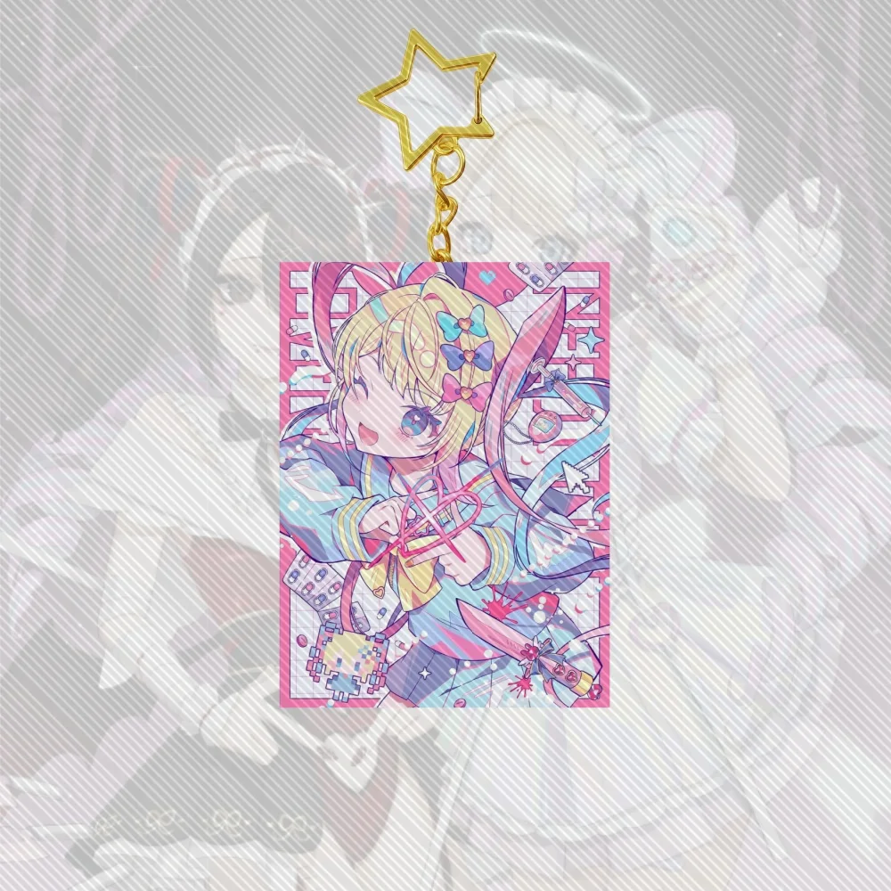 6CM Charm game NEEDYGIRL OVERDOSE Acrylic Keychain Cosplay Characters Ornament Accessories Goods Collection Christmas Gifts