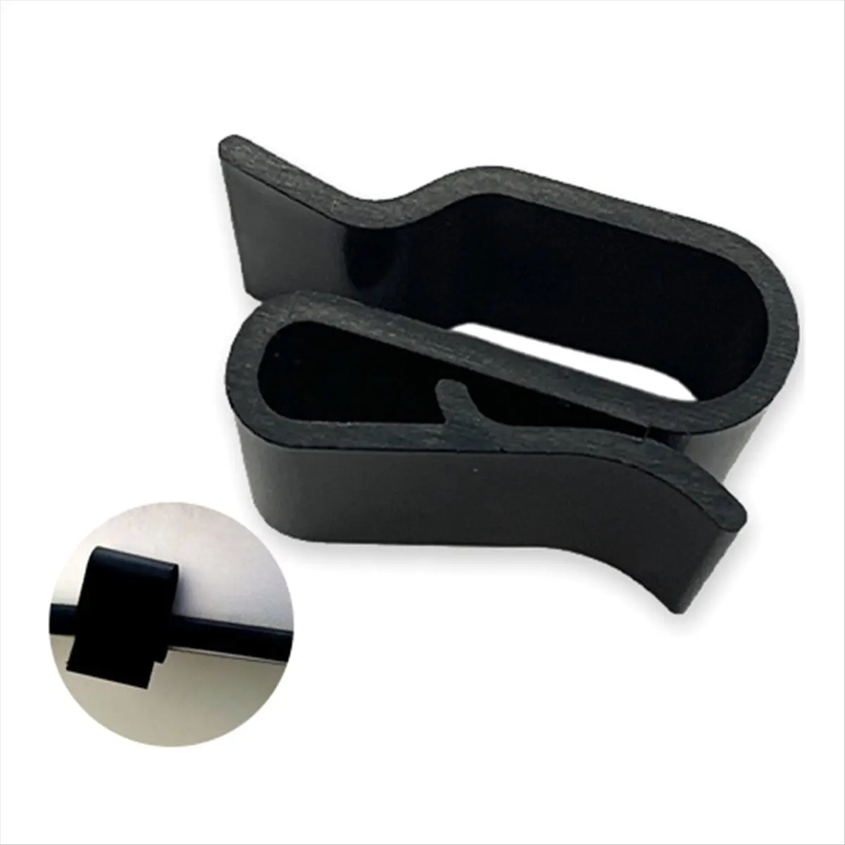 feelfeel 100PCS Solar Photovoltaic Panel Wire Clips PV Cable Clamp for Solar Frame Bracket with the Range of 1.0mm-3.2mm Black