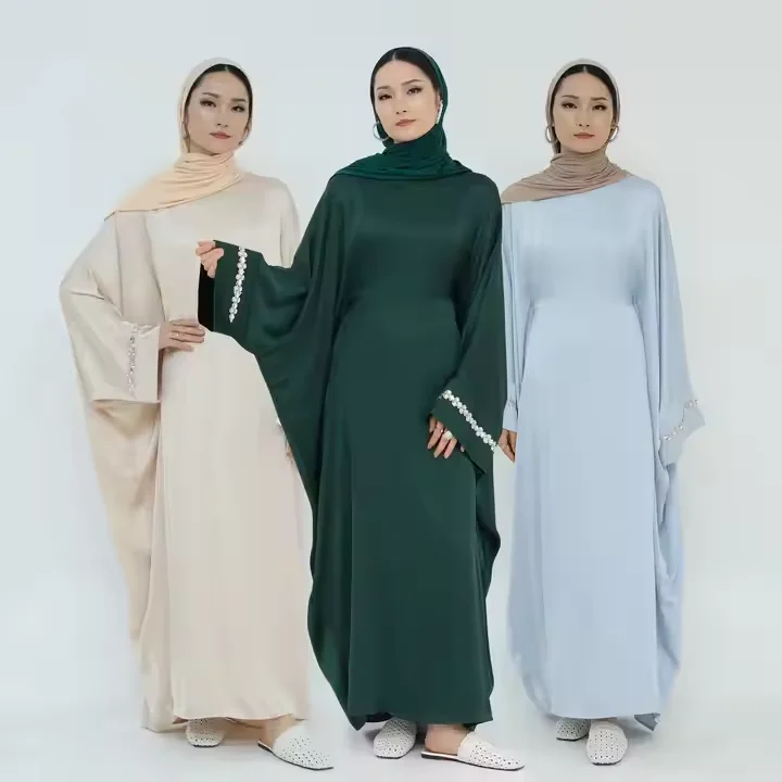 

Luxury Dubai Abaya Fashion Butterfly Kaftan Women Muslim Dress Satin Abayas Islam Clothing Kebaya Robe Caftan Eid Djellaba Gown