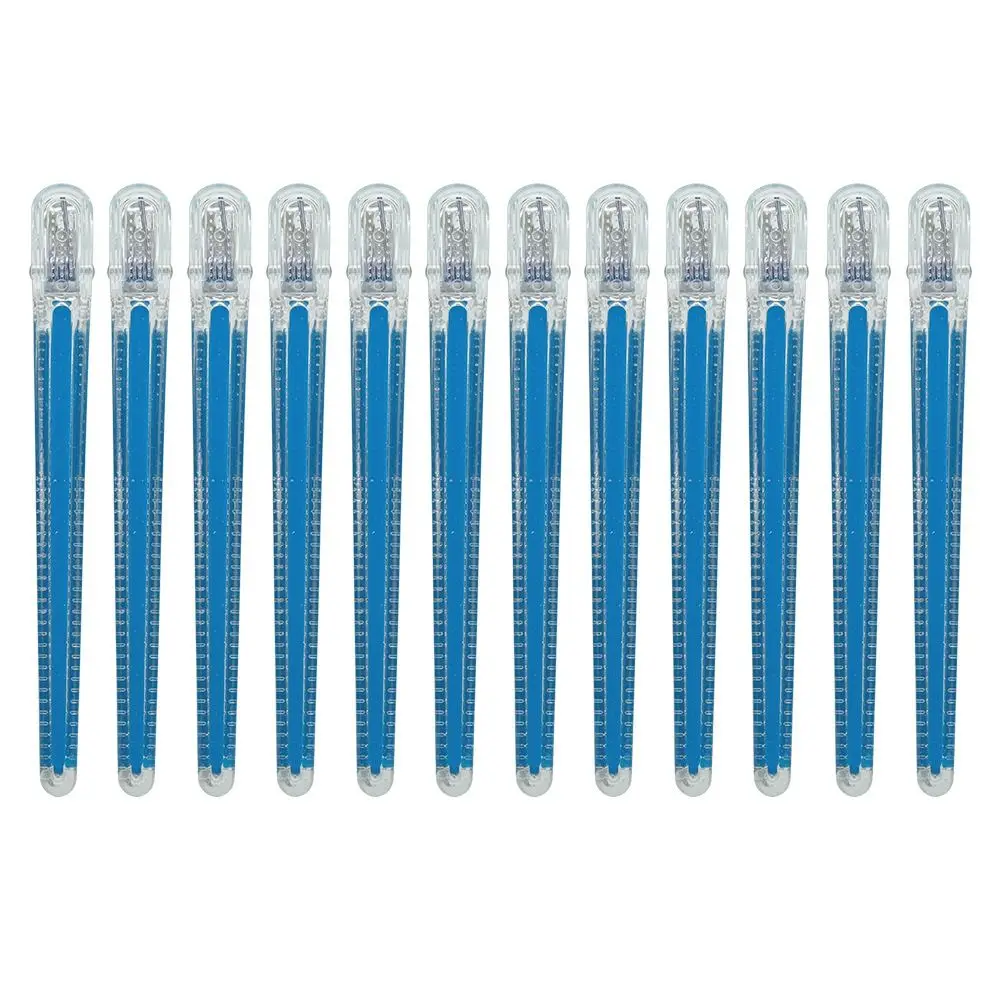 

12pcs/set Anti-slip Long Cutting Hair Clamps Pink Hairdressing Section Clamps Duckbill Clip Home