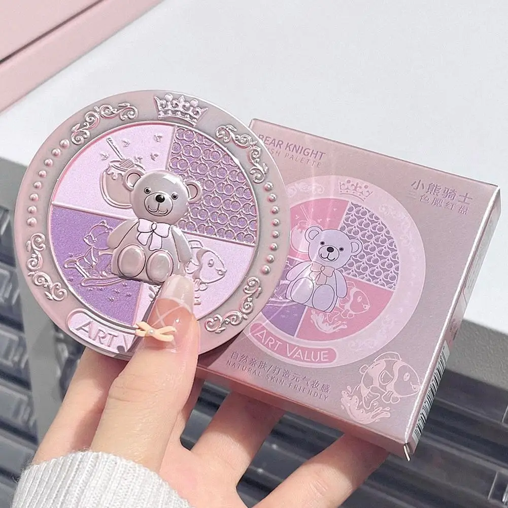 Three-color Blush Matte Pearlescent Contouring and Long-lasting Powder Delicate Three-Color Rouge