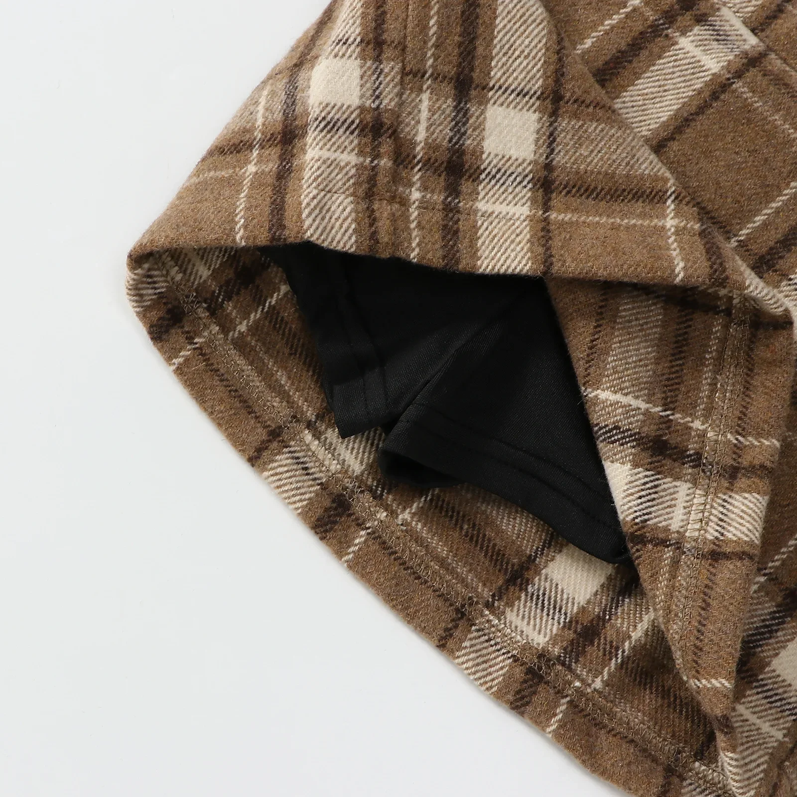 Wool Plaid Skirt for Girls Thick High Waist A-line Short Skirt Christmas Red Casual Fashion Autumn Winter Kids Skirts 2-16 Years