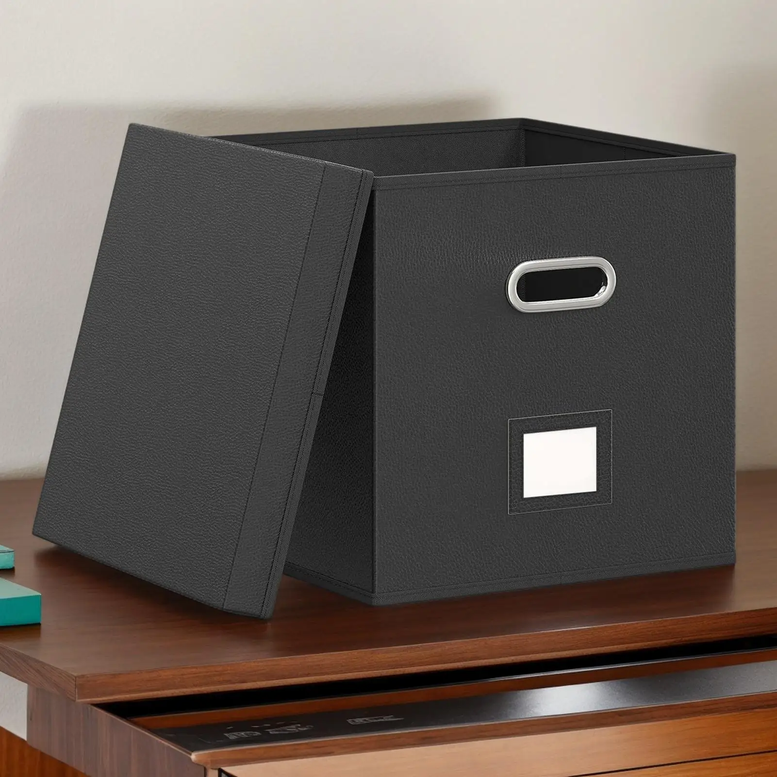 Record Holder Stackable Record Organizer With Lid Storage File Boxes for Student Friends Family Collection Display Moving Studio
