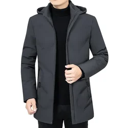 2024 New Winter Jacket Men Thicken Warm Men Parkas Hooded Long Coat Fleece Mens Jackets Outwear Windproof padded Down Parka Male