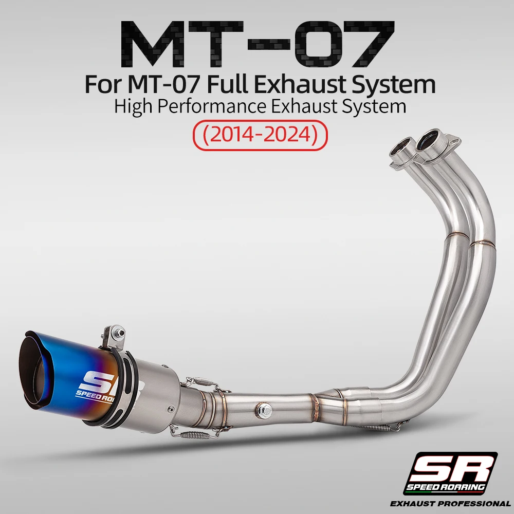 

Suitable for MT-07 FZ-07 2014-2024 TRACER 7/GT TRACER 700/GT MT07 exhaust motorcycle exhaust full system kit