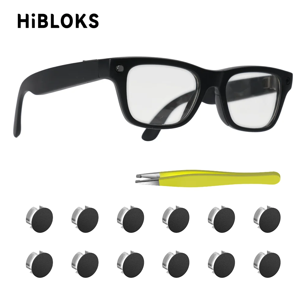 HIBLOKS LED Shade Stickers For Ray-Ban Meta Blayzer Optics RW7001 Scriber RW7002 (Gen 2) Smart Glasses Blackout LED Covers