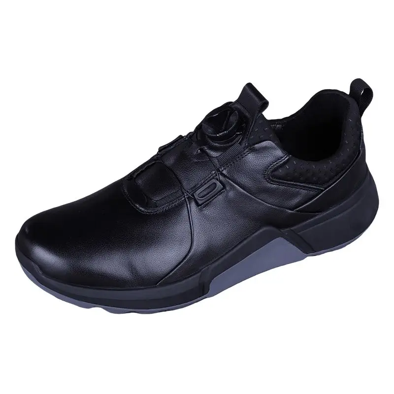 Best Selling Men's Golf Shoes Quick Lace Up Trainers Waterproof Slip Resistant Leather Golf Shoes