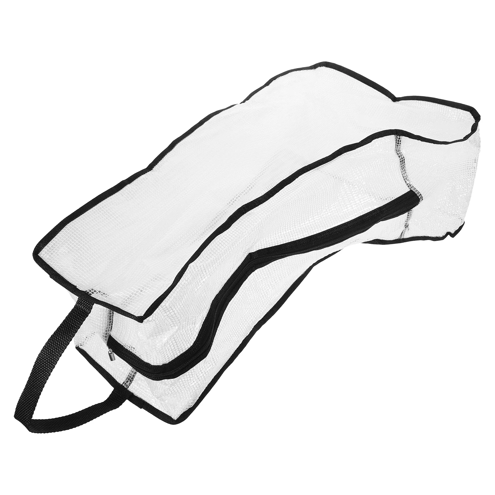 

Shoe Storage Bag Boots Organizer Portable Travel Multi-purpose Bags Household Black Edge Zipper Anti-dirt Reusable PVC