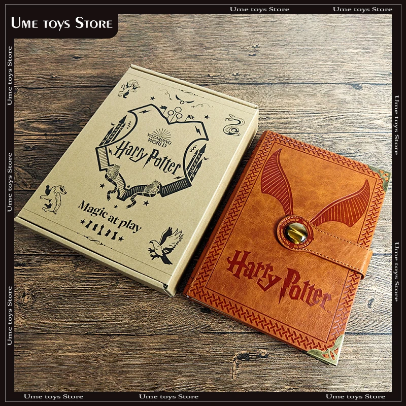 Genuine Hottoys Harrypotter Notebook Notebook Gold Hardcover Diary Magic School Notebook Children\'S Christmas Gifts