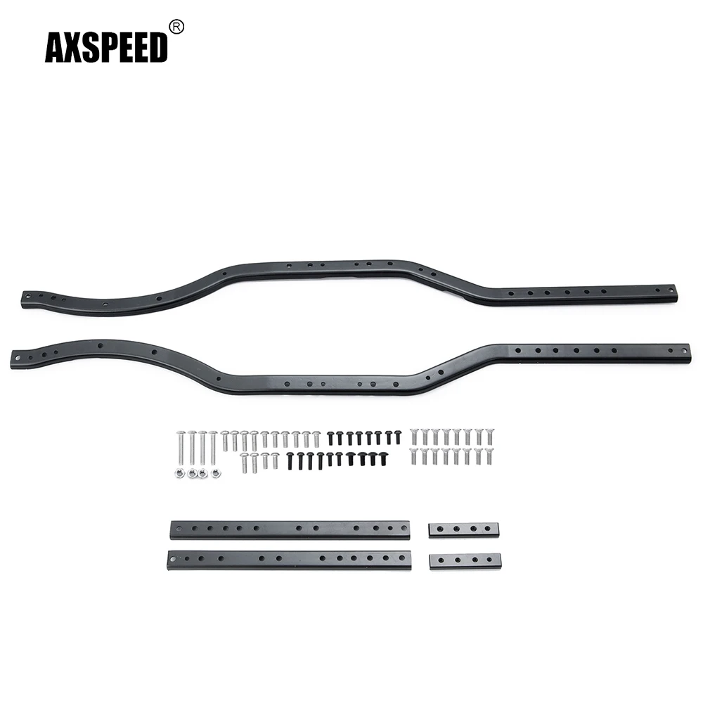 AXSPEED Stainless Steel Chassis Frame Rails Girder Side for Axial SCX10II 90046 90047 1/10 RC Crawler Upgrade Accessories