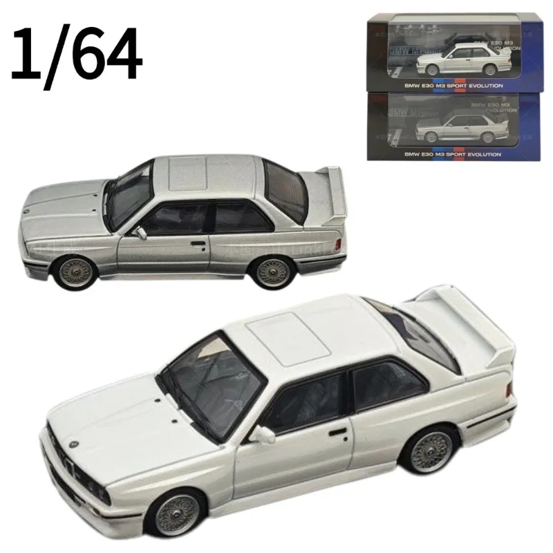 Mortal Diecast Modèle de voiture BMW E30 M3 Sport Evolution à l'échelle 1:64 en alliage, véhicules BMW de jeu, voitures miniatures de collection, jouets pour garçons, cadeau