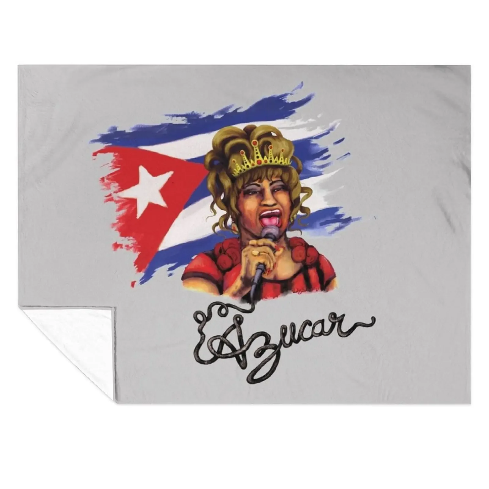 

Celia Cruz THE QUEEN Throw Blanket Soft Plaid Hairys Flannel Fabric Beach Blankets