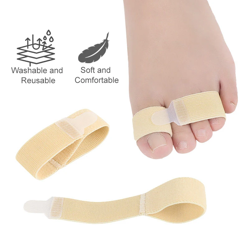 Pexmen 1/2/5/10Pcs Hammer Toe Straightener Wraps Toe Splints Bandages for Correcting Crooked & Overlapping Toes Separator