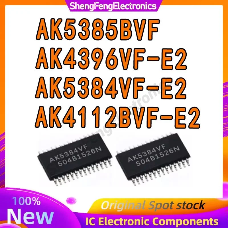 Chip convertidor de Audio a Digital AK5385BVF AK5384VF-E2, Parche de AK4396VF-E2, AK4112BVF-E2, IC