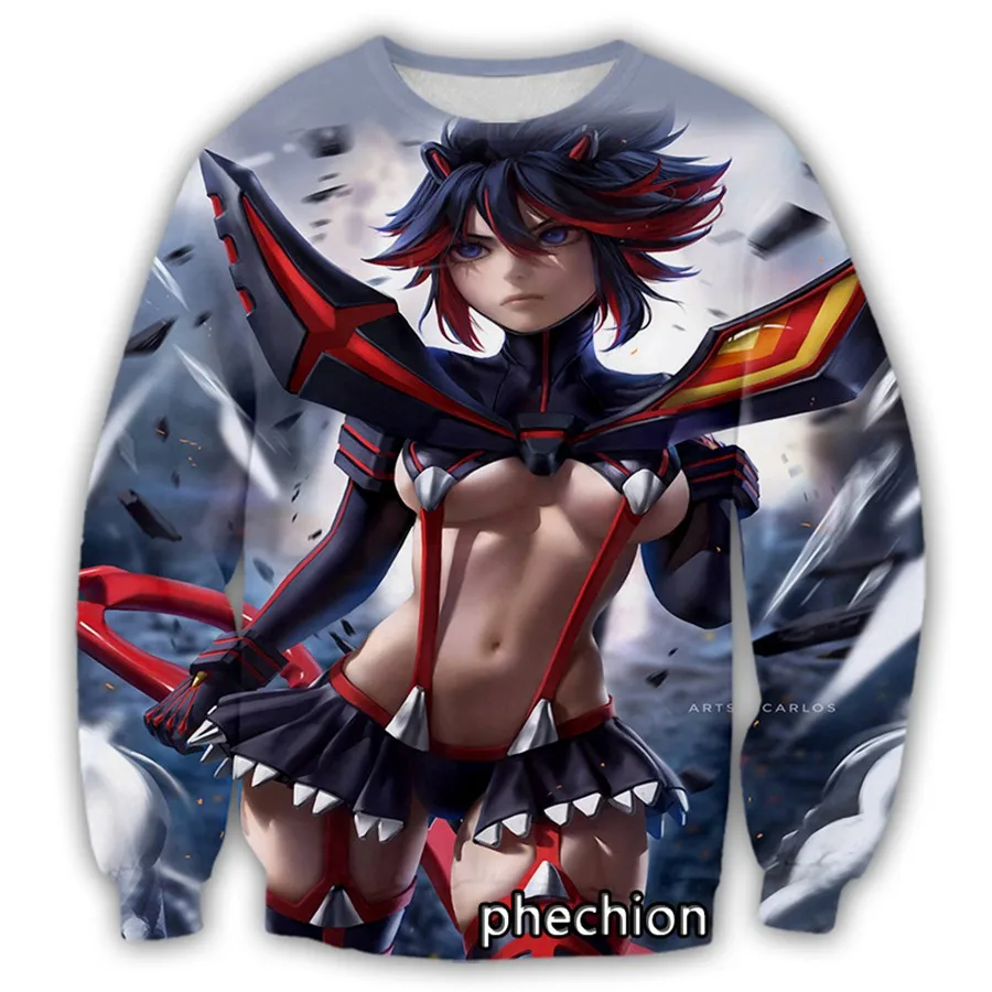 phechion New Fashion Men/Women KILL la KILL 3D Printed Casual Sweatshirt Streetwear Men Loose Sporting Sweatshirt G14