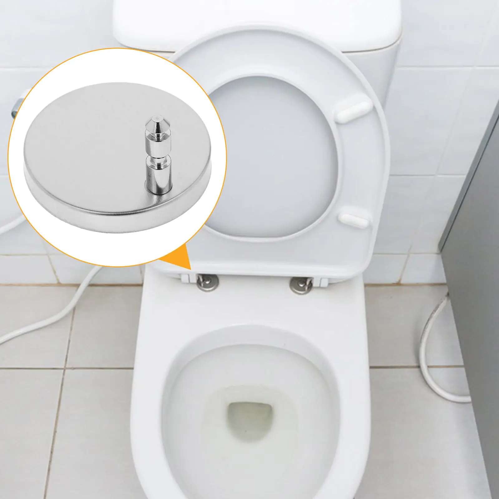 

2Sets Premium Stainless Steel Toilet Seat Fixing Screws Bolts Hinge Pads for Secure Lid Connection Universal Toilet Seat