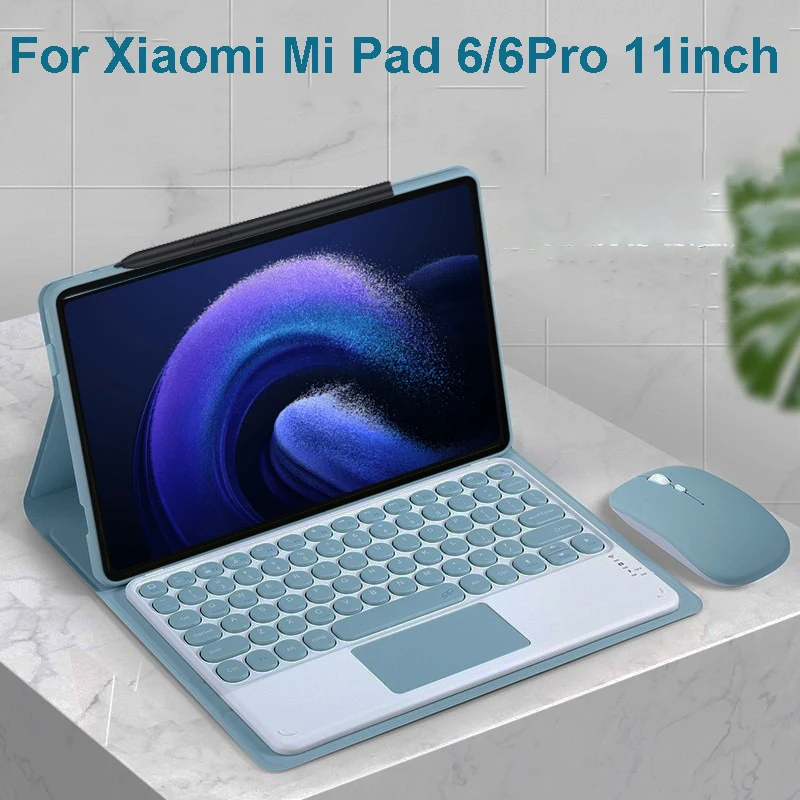 

Чехол для Xiaomi Mi Pad 6 11-дюймовый съемный чехол с Bluetooth-клавиатурой для Xiaomi Mi Pad 6 Pro 11 дюймов