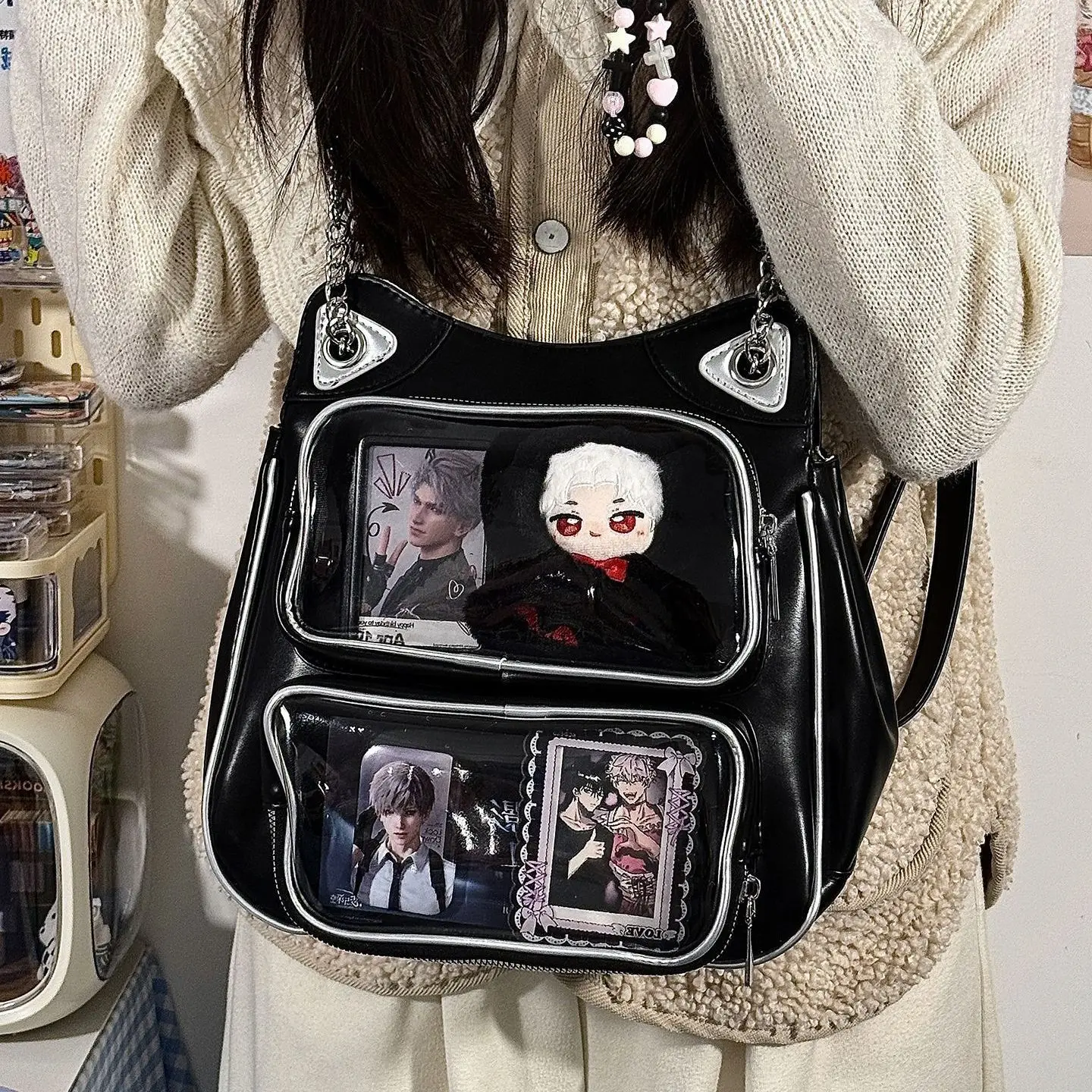 

Женские рюкзаки, итабэги, школьные сумки, прозрачные сумки, сумки для кукол Y2K 10 см, новые сумки для женщин новинки