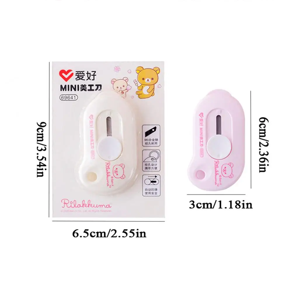 INS Tragbare Mini Utility Messer Nette Cartoon Bär Box Cutter Kleine Utility Messer Versenkbare Brieföffner Karton Opener