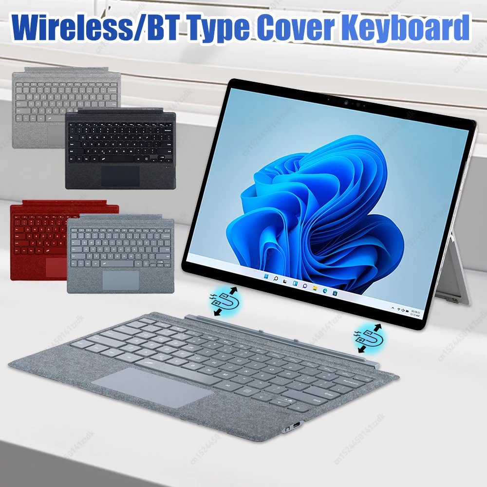 

Wireless Bluetooth Keyboard for Microsoft Surface Pro 3 4 5 6 7 7 Plus Trackpad Russian Arabic Korean Spanish Portugal French Ma