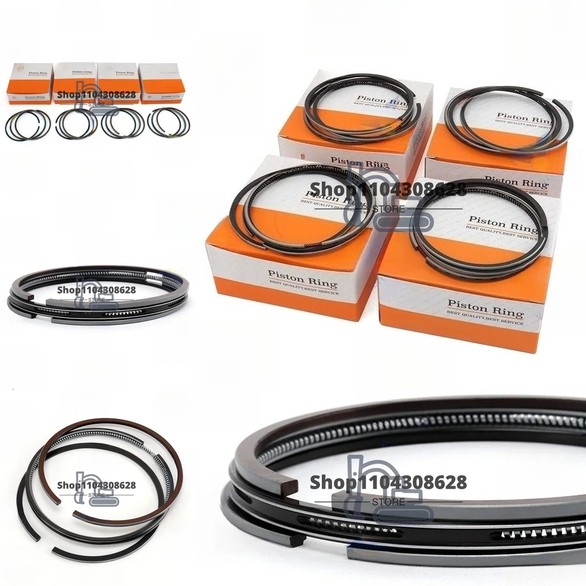 

1C010-21110 4 Set 98mm For Kubota V3300-2 V3300DI V3600 Piston Rings 98*2HK+2+3 Overhaul Rebuild Kit Engine Repair Parts