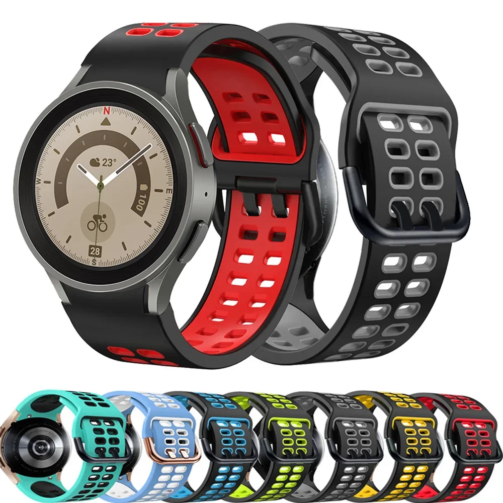 

No Gaps Band For Samsung Galaxy Watch 7 5 pro 6 44mm 40mm Sport Silicone belt Bracelet Galaxy Watch 4 classic 46mm 42mm strap