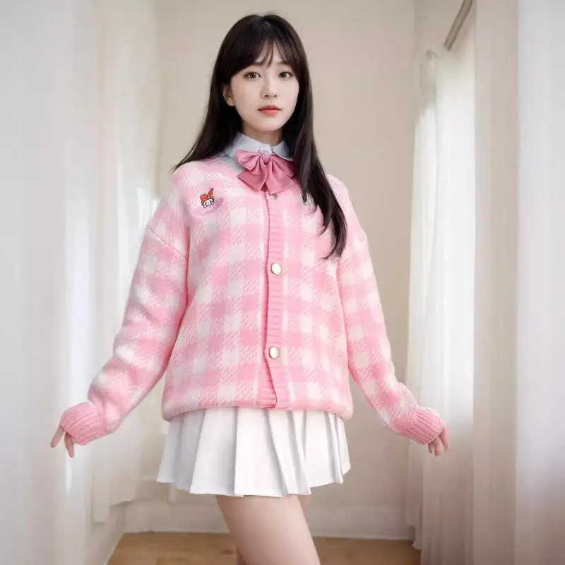 حار أنيمي لطيف سينامورول المرأة سترة الكرتون بلدي ميلودي Y2K فضفاض دافئ Kawaii فتاة بلايز الربيع والخريف ملابس امرأة حلوة